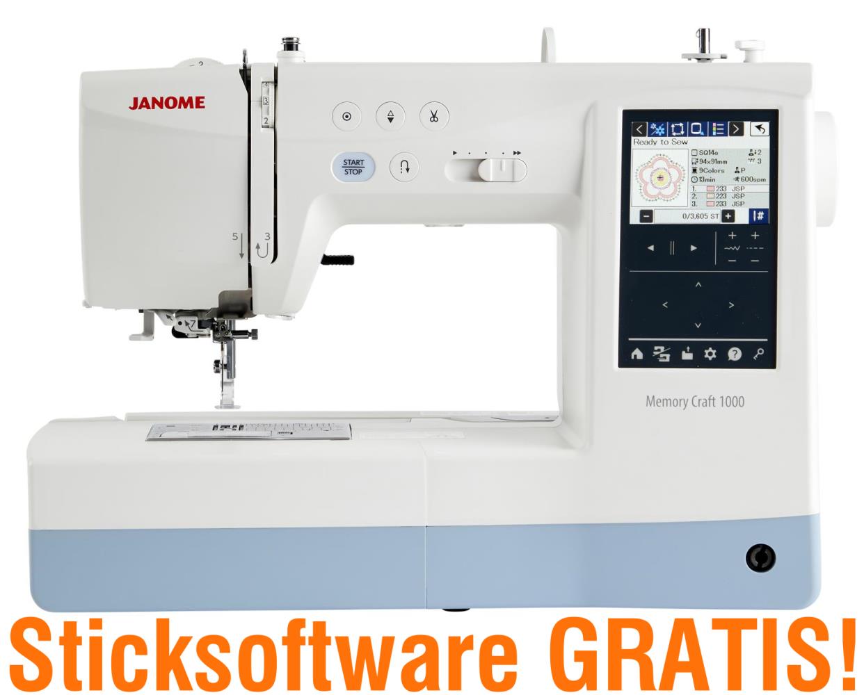 JANOME Memory Craft 1000 inkl. Sticksoftware
