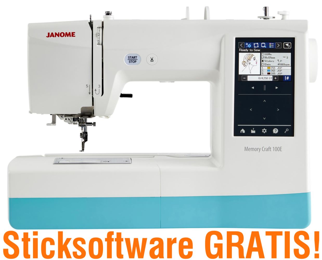 JANOME Memory Craft 100E inkl. Sticksoftware