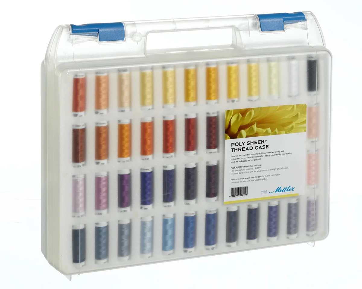 AMANN METTLER Stickgarnkoffer POLY SHEEN No.40 (96 Farben/ 200 m)