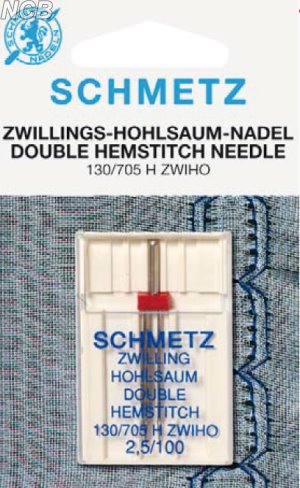 Zwillings-Hohlsaum Nadel