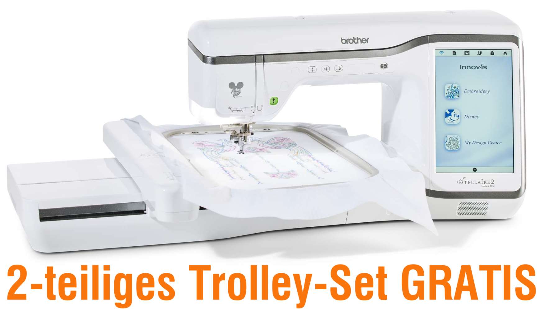 BROTHER STELLAIRE XE2 Stickmaschine inkl. Trolley-Set